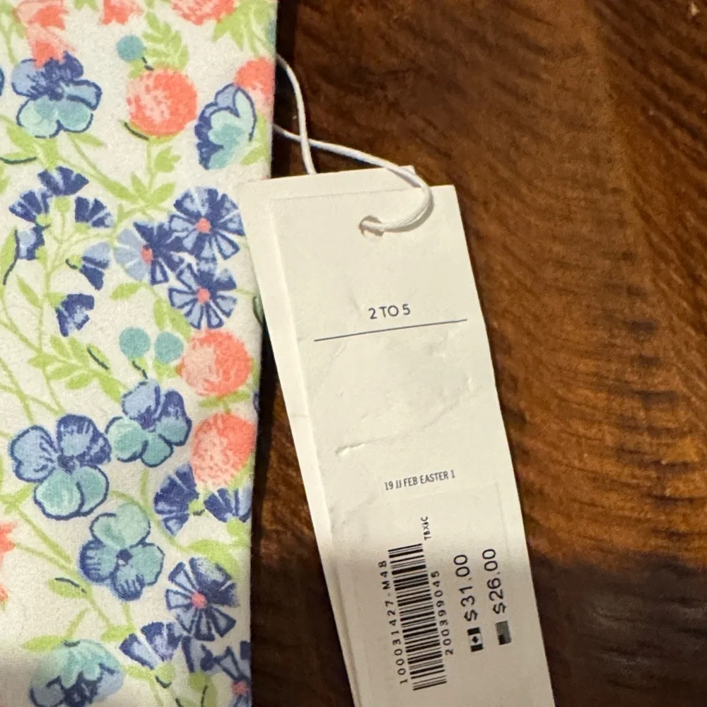 NWT Janie and Jack Boys Ditsy‎ Floral Tie Easter Spring Summer Special Occasion